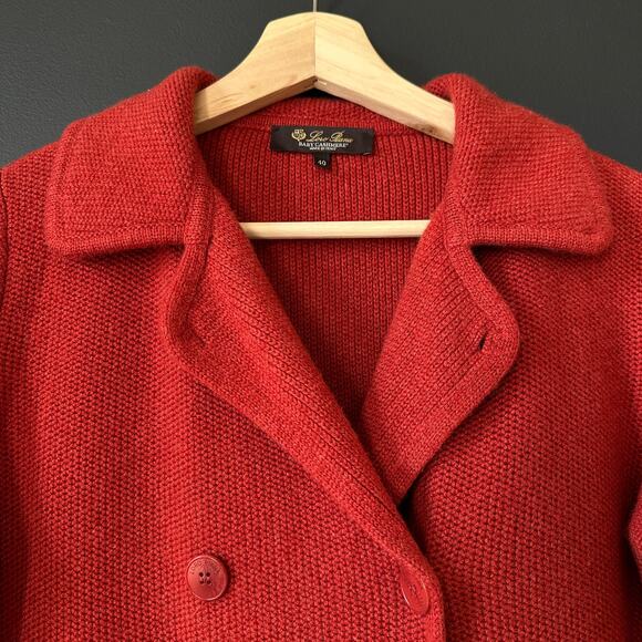 Loro Piana Baby Cashmere Double Breasted Cardigan Rust Size 40 - Picture 6 of 15